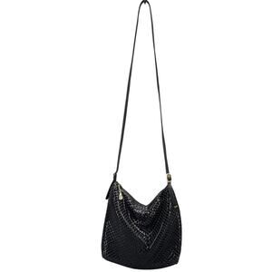 Whiting & Davis Black Metal Mesh Hobo Shoulder Bag Purse